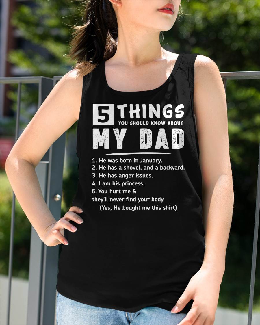 5 THINGS ABOUT MY DAD - PERFECT GIFT FOR YOUR DAUGHTER - GIFT FROM DAD - KATE01 (SKU12-240-01)