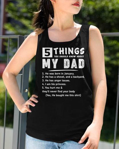 5 THINGS ABOUT MY DAD - PERFECT GIFT FOR YOUR DAUGHTER - GIFT FROM DAD - KATE01 (SKU12-240-01)