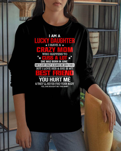 JUNE - I'M A LUCKY DAUGHTER - PERFECT GIFT FOR YOUR DAUGHTER - GIFT FROM MOM - KATE06 (SKU12-241-06)