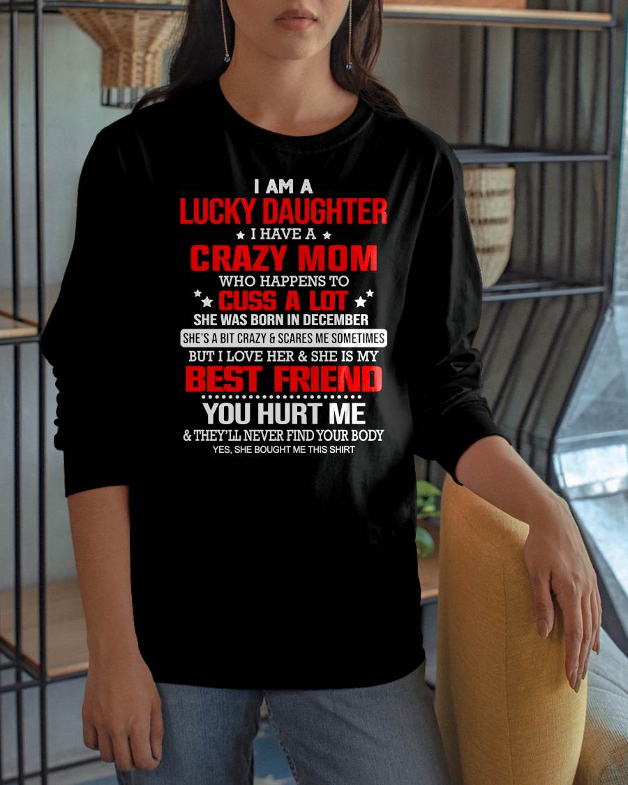 DECEMBER - I'M A LUCKY DAUGHTER - PERFECT GIFT FOR YOUR DAUGHTER - GIFT FROM MOM - KATE12 (SKU12-241-12)