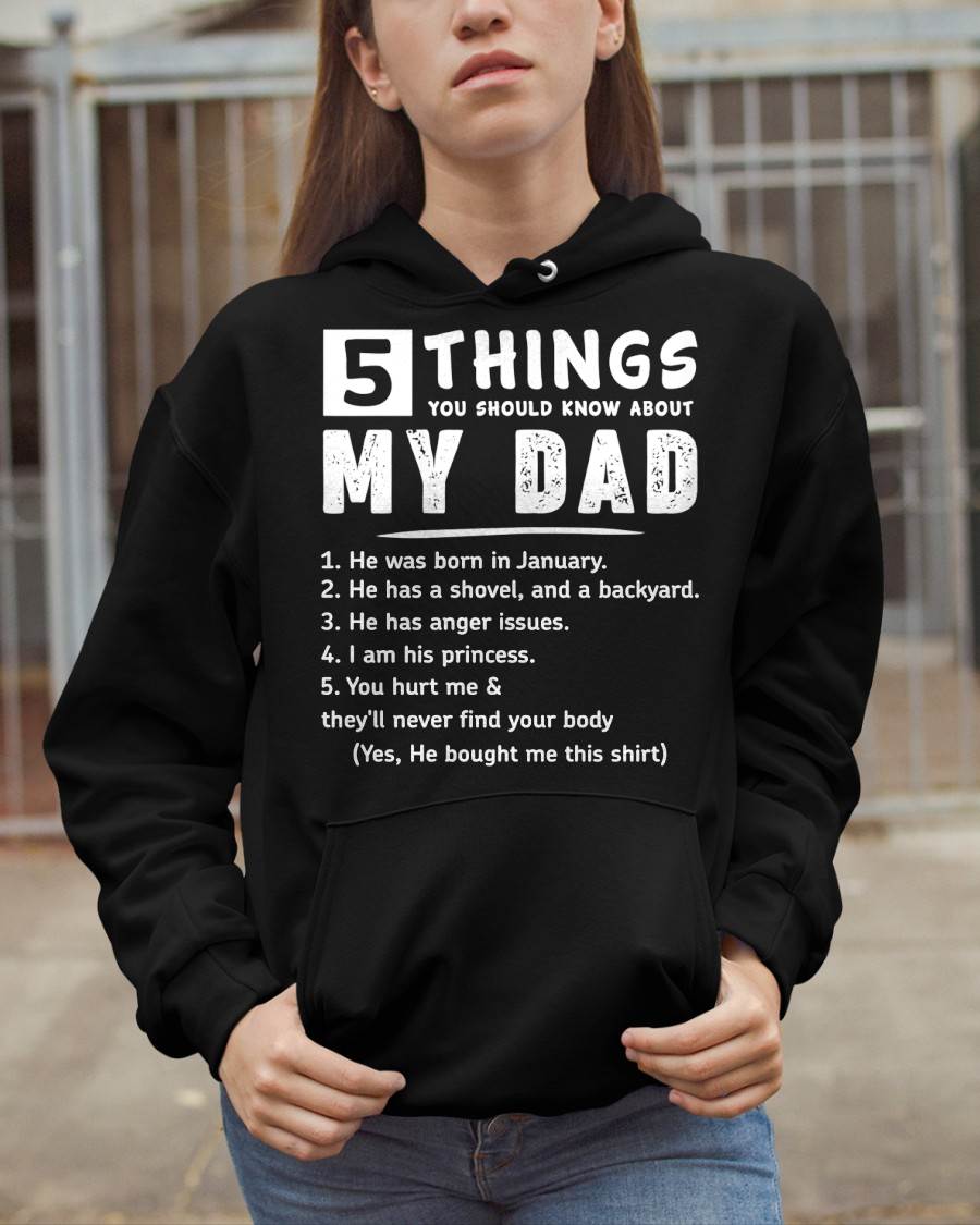 5 THINGS ABOUT MY DAD - PERFECT GIFT FOR YOUR DAUGHTER - GIFT FROM DAD - KATE01 (SKU12-240-01)