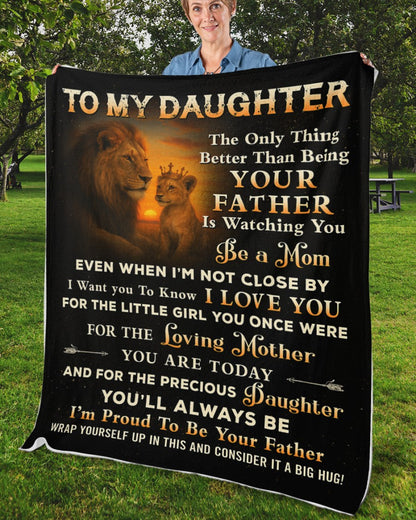 TO MY DAUGHTER - GIFT FOR DAUGHTER - Sherpa Fleece Quilt Blanket