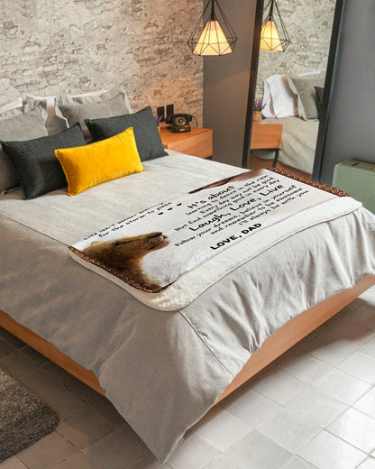 TO MY DAUGHTER - GIFT FOR DAUGHTER - Sherpa Fleece Quilt Blanket