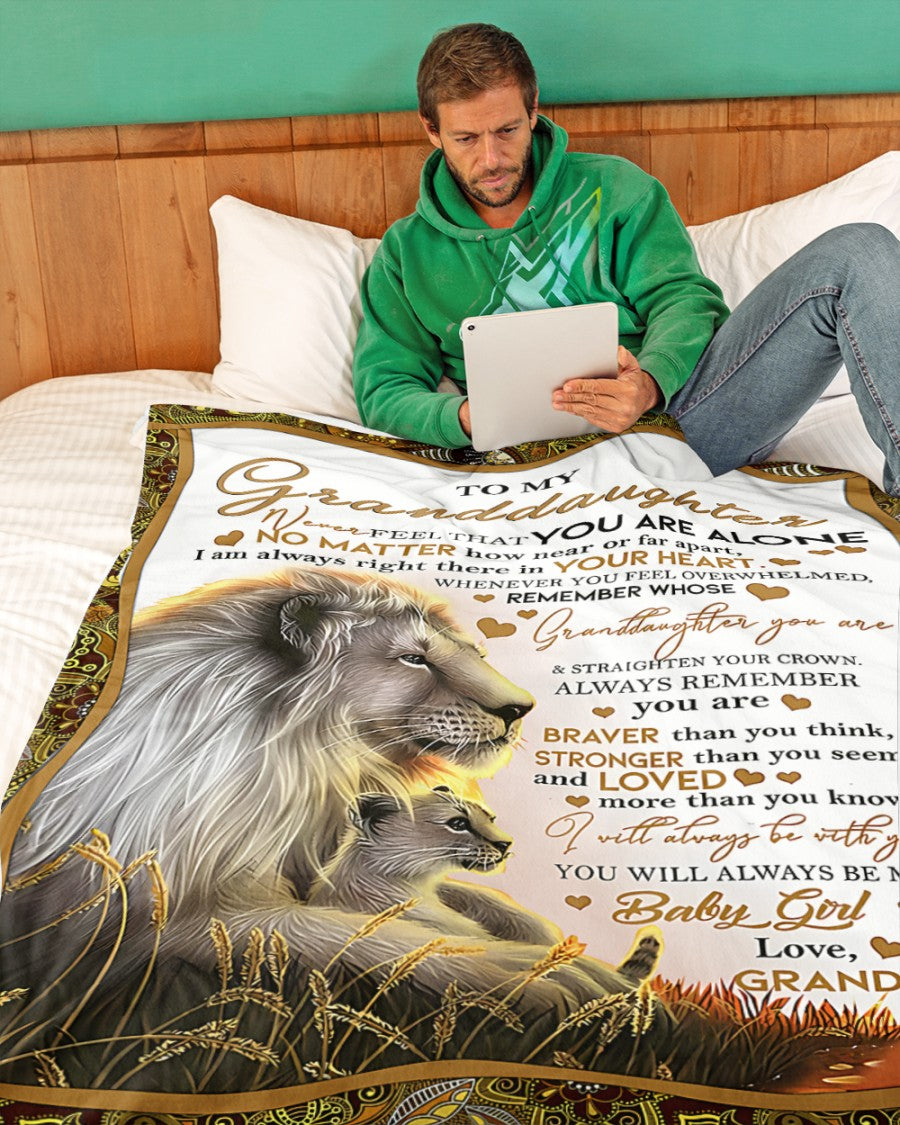 BLANKET FOR GRANDDAUGHTER – COMFORT & WARMTH GIFT FROM GRANDPA  Sherpa Fleece Quilt Blanket NTTD00 (SKUB11-54)