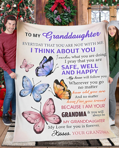 BLANKET FOR GRANDDAUGHTER – COMFORT & WARMTH GIFT FROM GRANDMA  Sherpa Fleece Quilt Blanket NTTD00 (SKUB-BLK-GMD1)