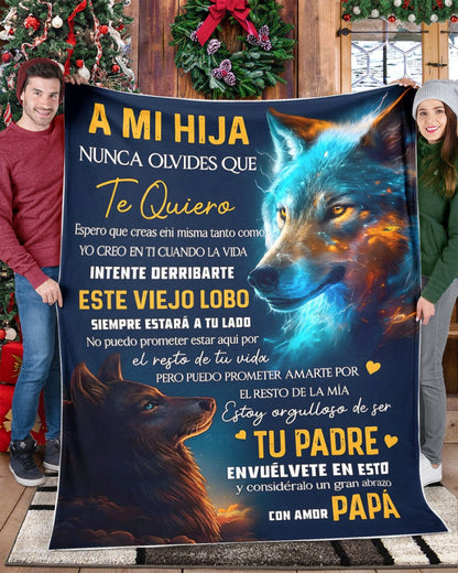 Manta para Hija – Regalo de Consuelo y Calidez de Papá Manta Acolchada de Forro Polar Sherpa NTTDsp (SKUB11-71)