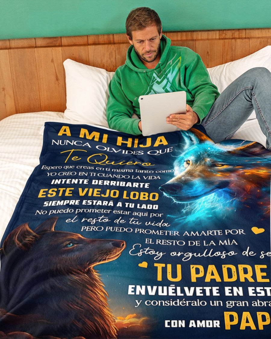 Manta para Hija – Regalo de Consuelo y Calidez de Papá Manta Acolchada de Forro Polar Sherpa NTTDsp (SKUB11-71)