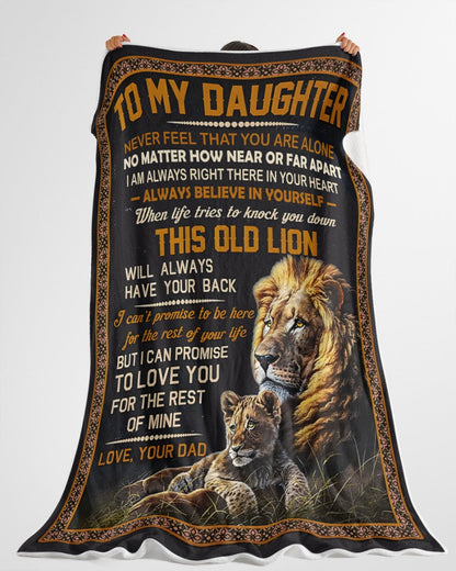 BLANKET FOR DAUGHTER – COMFORT & WARMTH GIFT FROM DAD Sherpa Fleece Quilt Blanket NTTD00 (SKUB11-BLK-07)