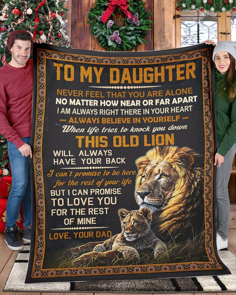 BLANKET FOR DAUGHTER – COMFORT & WARMTH GIFT FROM DAD Sherpa Fleece Quilt Blanket NTTD00 (SKUB11-BLK-07)