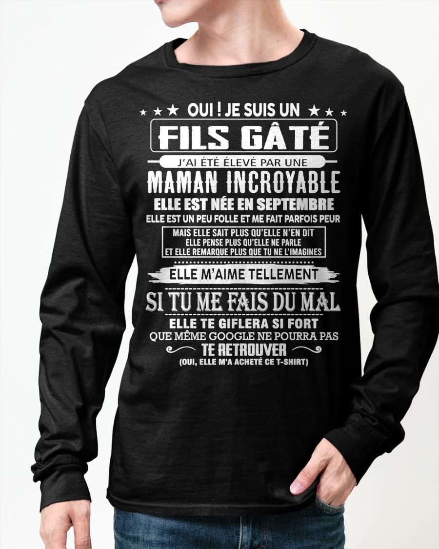 SEPTEMBRE - FILS GÂTÉ – CADEAU DE MAMAN - KATE09 (SKU26T-0172-09)