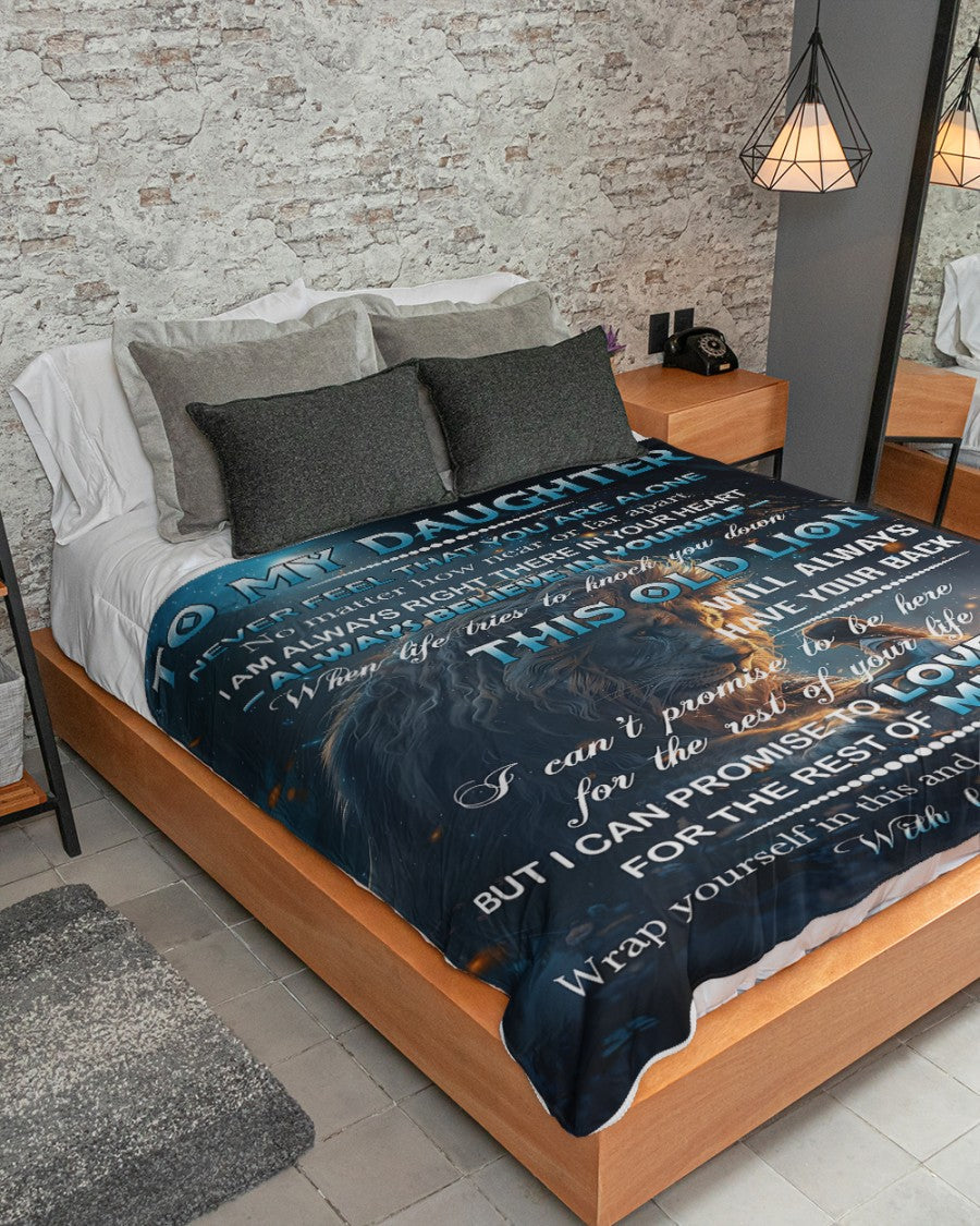 BLANKET FOR DAUGHTER – COMFORT & WARMTH GIFT FROM DAD Sherpa Fleece Quilt Blanket NTTD00 (SKUB11-81)