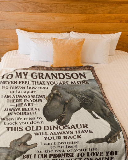 BLANKET FOR GRANDSON – COMFORT & WARMTH GIFT FROM GRANDPA  Sherpa Fleece Quilt Blanket NTTD00 (SKUB11-BLK-09)