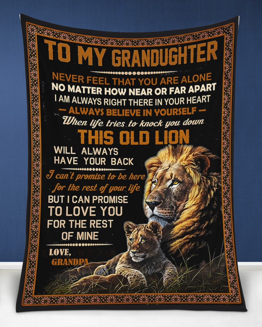 BLANKET FOR GRANDDAUGHTER – COMFORT & WARMTH GIFT FROM GRANDPA  Sherpa Fleece Quilt Blanket NTTD00 (SKUB11-BLK-10)