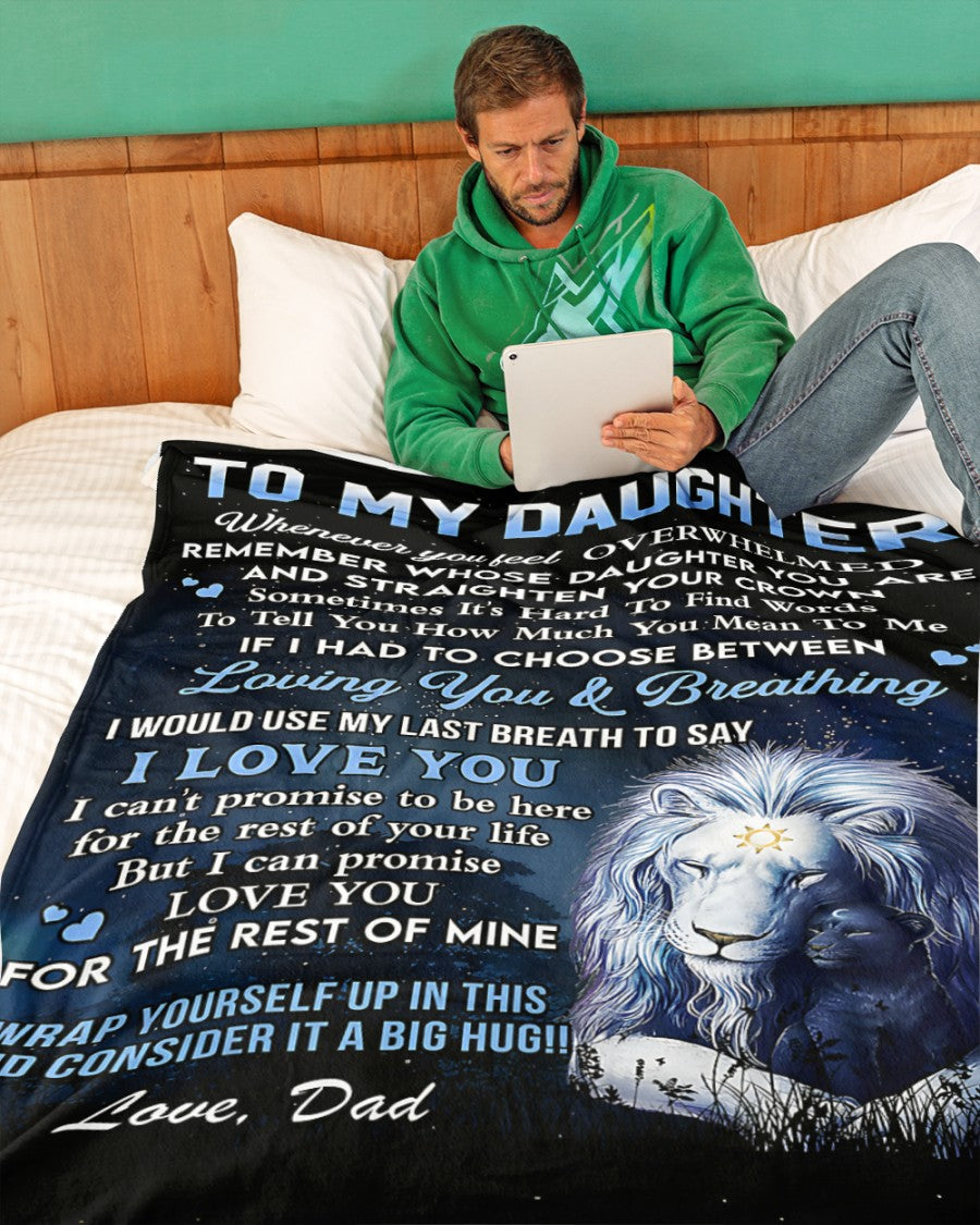 BLANKET FOR DAUGHTER – COMFORT & WARMTH GIFT FROM DAD Sherpa Fleece Quilt Blanket NTTD00 (SKUB11-BLK-14)