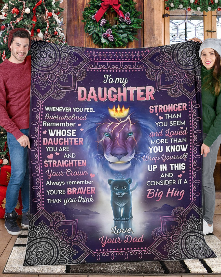 BLANKET FOR DAUGHTER – COMFORT & WARMTH GIFT FROM DAD Sherpa Fleece Quilt Blanket NTTD00 (SKUB10-106)