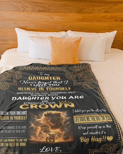 BLANKET FOR DAUGHTER – COMFORT & WARMTH GIFT FROM DAD Sherpa Fleece Quilt Blanket NTTD00