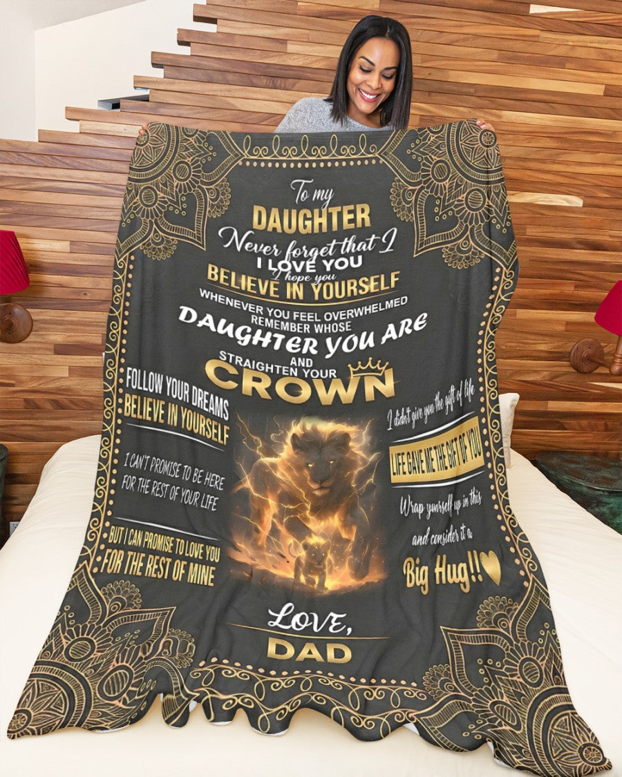 BLANKET FOR DAUGHTER – COMFORT & WARMTH GIFT FROM DAD Sherpa Fleece Quilt Blanket NTTD00