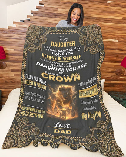 BLANKET FOR DAUGHTER – COMFORT & WARMTH GIFT FROM DAD Sherpa Fleece Quilt Blanket NTTD00