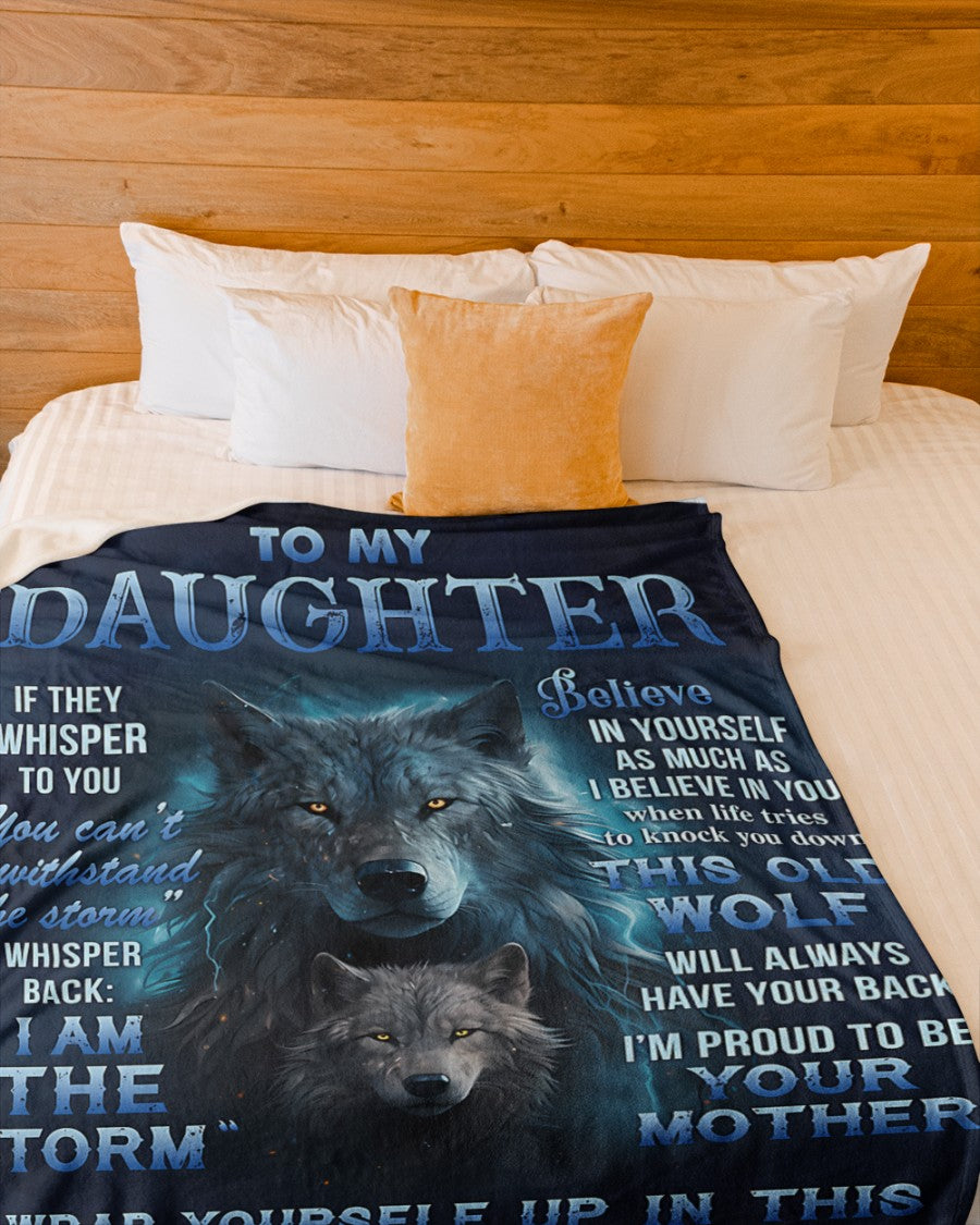 BLANKET FOR DAUGHTER – COMFORT & WARMTH GIFT FROM MOM Sherpa Fleece Quilt Blanket KATE00 (SKUB12-97)