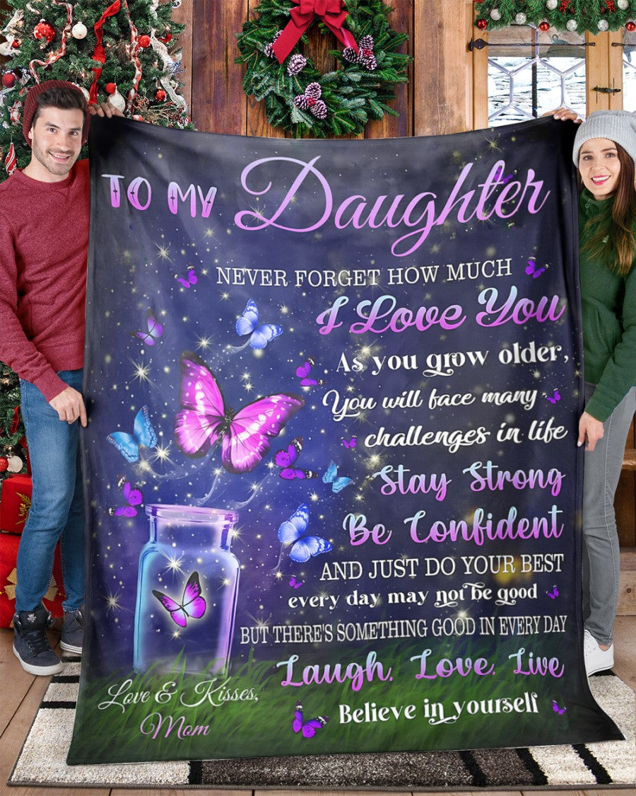 BLANKET FOR DAUGHTER – COMFORT & WARMTH GIFT FROM MOM Sherpa Fleece Quilt Blanket KATE00 (SKUB12-123)