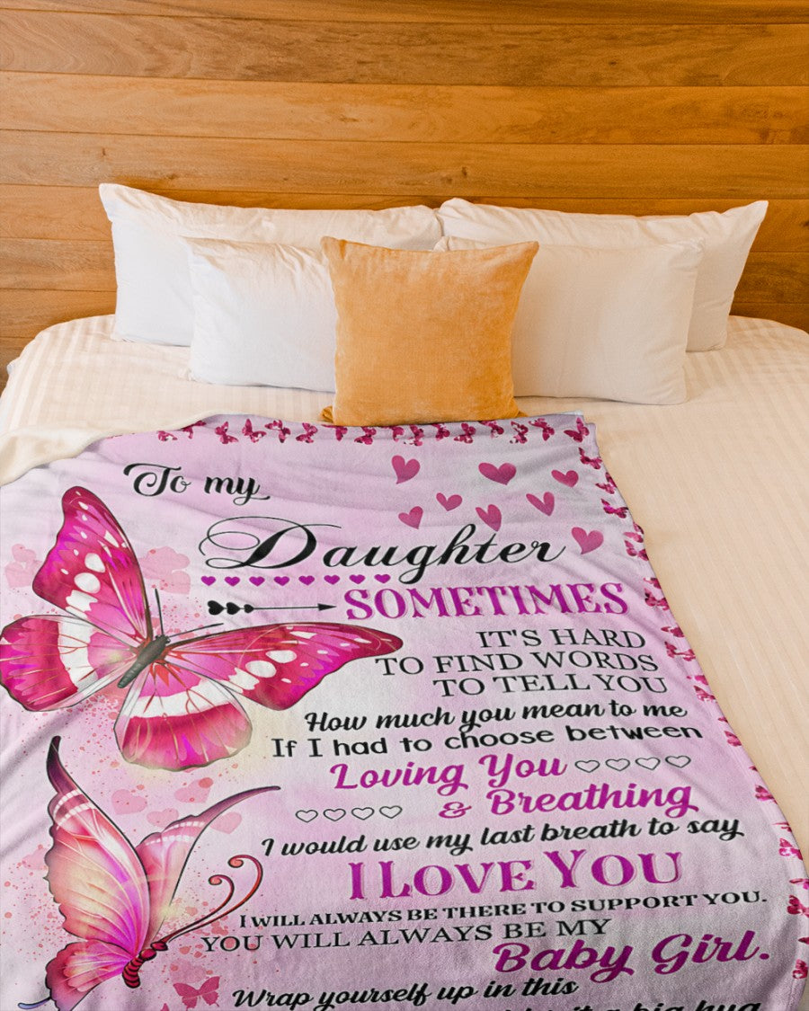 BLANKET FOR DAUGHTER – COMFORT & WARMTH GIFT FROM MOM Sherpa Fleece Quilt Blanket KATE00