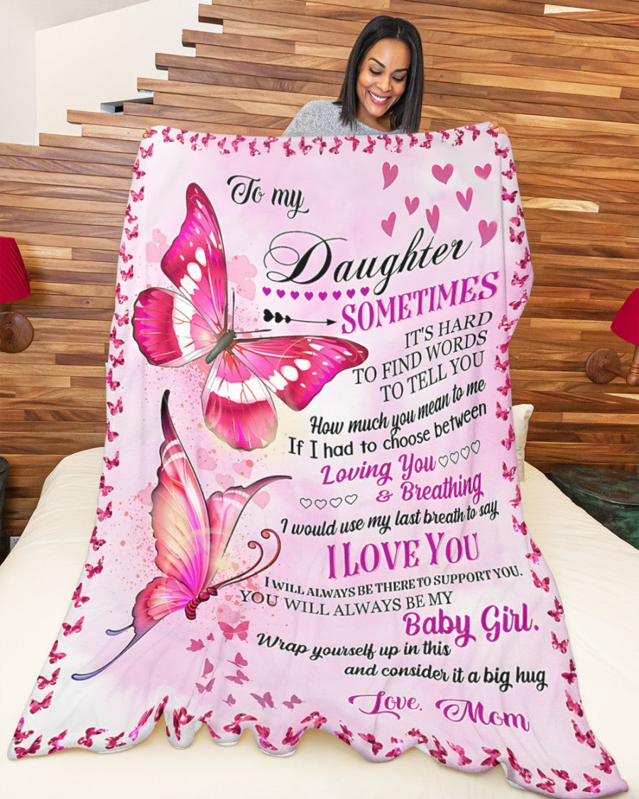 BLANKET FOR DAUGHTER – COMFORT & WARMTH GIFT FROM MOM Sherpa Fleece Quilt Blanket KATE00