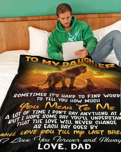 BLANKET FOR DAUGHTER – COMFORT & WARMTH GIFT FROM DAD Sherpa Fleece Quilt Blanket KATE00