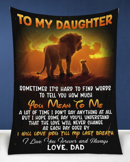 BLANKET FOR DAUGHTER – COMFORT & WARMTH GIFT FROM DAD Sherpa Fleece Quilt Blanket KATE00