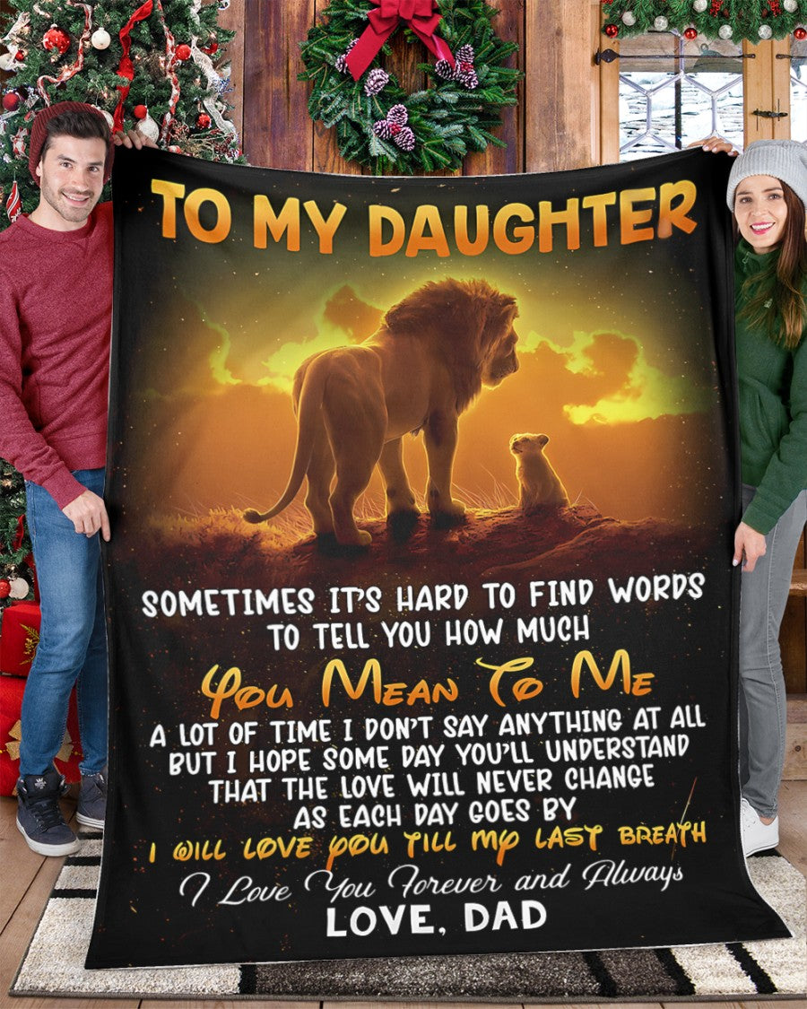 BLANKET FOR DAUGHTER – COMFORT & WARMTH GIFT FROM DAD Sherpa Fleece Quilt Blanket KATE00