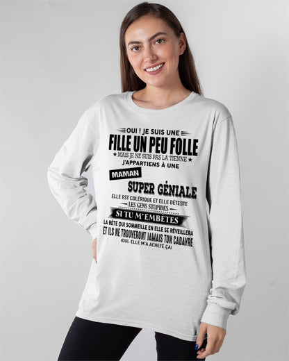 T-SHIRT JE SUIS UNE FILLE CHANCEUSE – CADEAU TOUCHANT DE MAMAN INCROYABLE - frKATE00