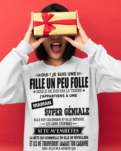 T-SHIRT JE SUIS UNE FILLE CHANCEUSE – CADEAU TOUCHANT DE MAMAN INCROYABLE - frKATE00