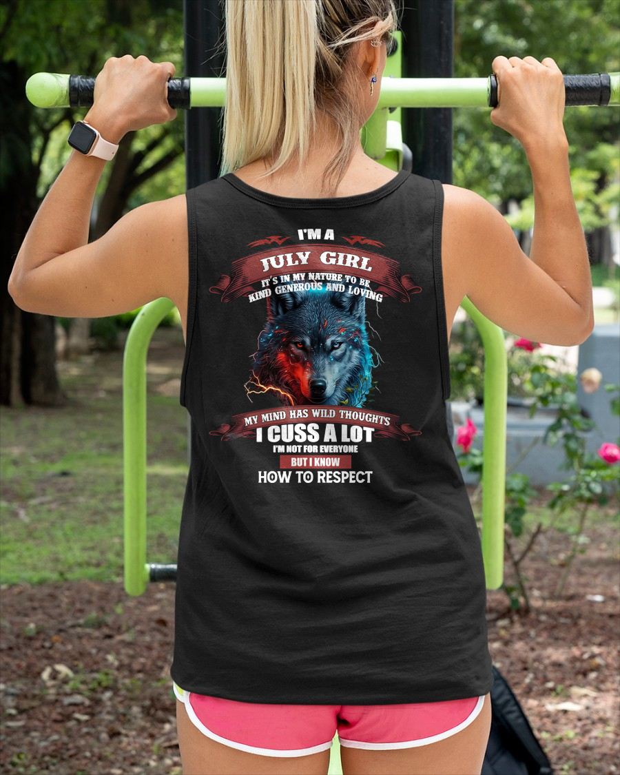 JULY - KIND, GENEROUS AND LOVING GIRL - BIRRTHDAY T-SHIRT FOR WOMAN - FMA / KATE07 (SKU12-300-07)