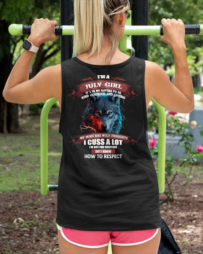 JULY - KIND, GENEROUS AND LOVING GIRL - BIRRTHDAY T-SHIRT FOR WOMAN - KATE07 (SKU12-300-07)