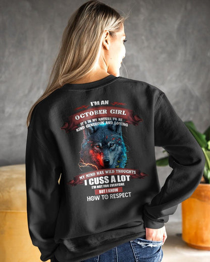 OCTOBER - KIND, GENEROUS AND LOVING GIRL - BIRRTHDAY T-SHIRT FOR WOMAN - KATE10 (SKU12-300-10)