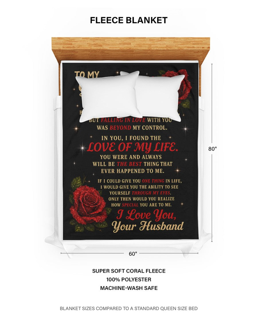JANUARY WIFE BLANKET – To My Gorgeous Wife I Love You – Romantic Gift From Husband (SKU2605-134)