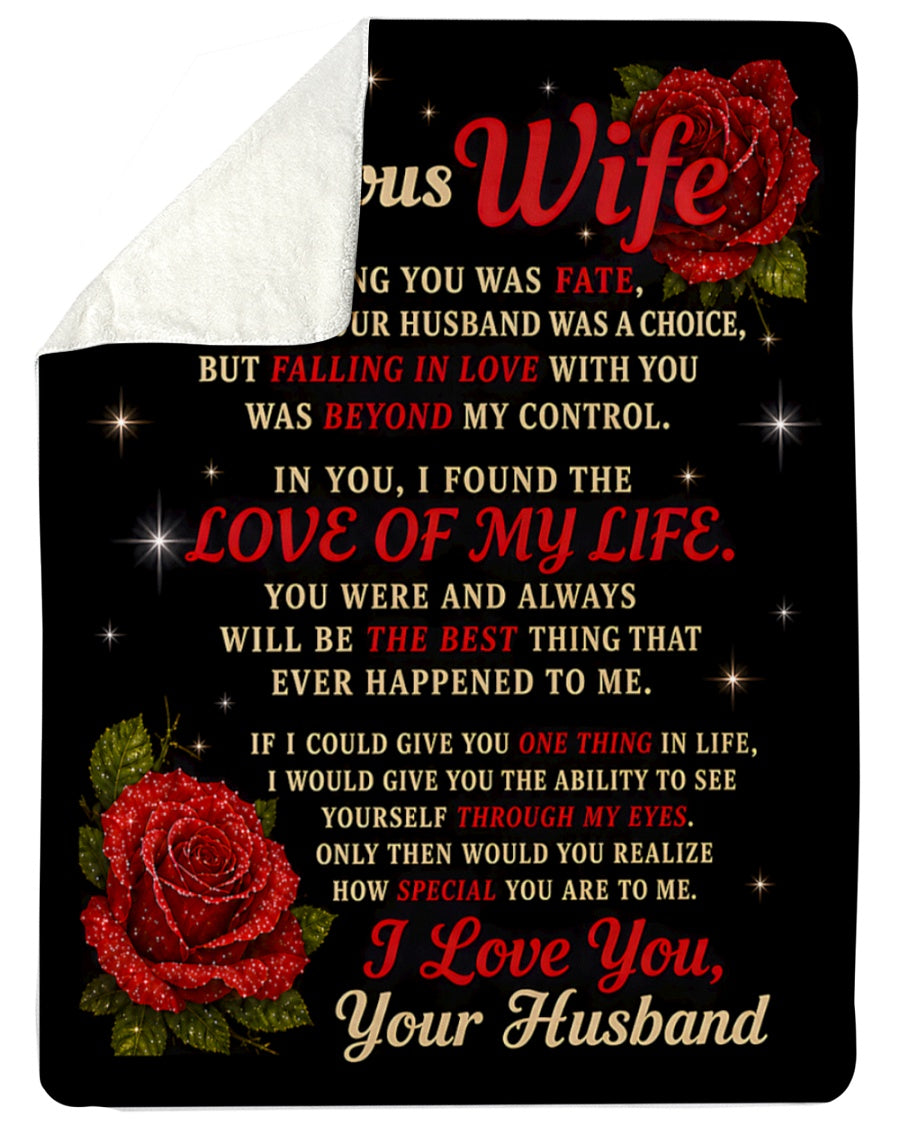 JANUARY WIFE BLANKET – To My Gorgeous Wife I Love You – Romantic Gift From Husband (SKU2605-134)