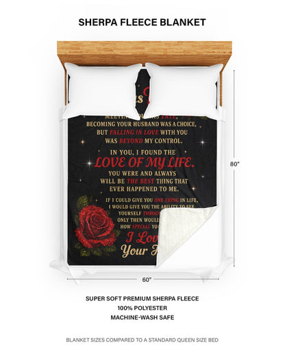 JANUARY WIFE BLANKET – To My Gorgeous Wife I Love You – Romantic Gift From Husband (SKU2605-134)