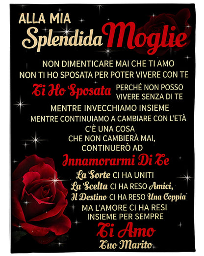 Coperta in Pile Regalo per Moglie da Marito – Idea Regalo Romantica Anniversario e Compleanno (SKU2605-367)