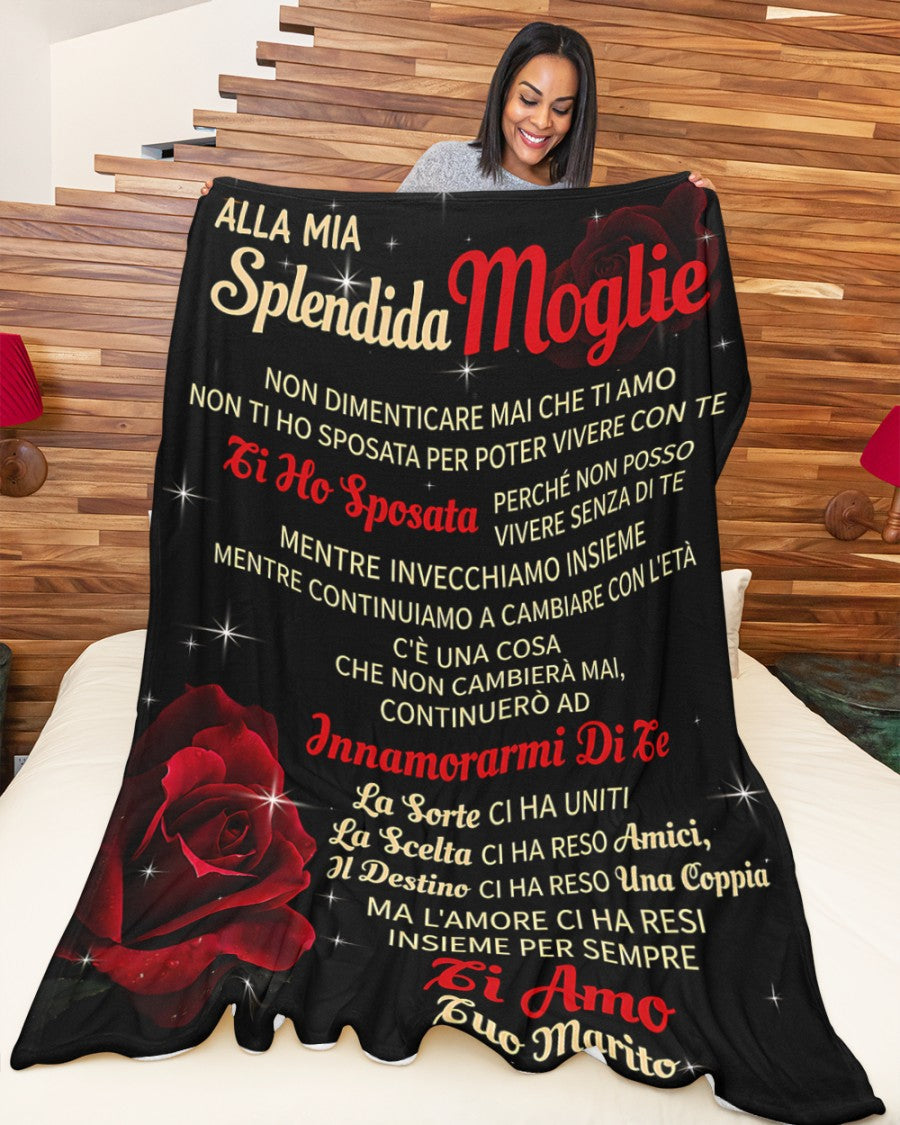 Coperta in Pile Regalo per Moglie da Marito – Idea Regalo Romantica Anniversario e Compleanno (SKU2605-367)