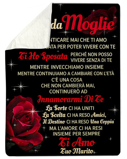 Coperta in Pile Regalo per Moglie da Marito – Idea Regalo Romantica Anniversario e Compleanno (SKU2605-367)