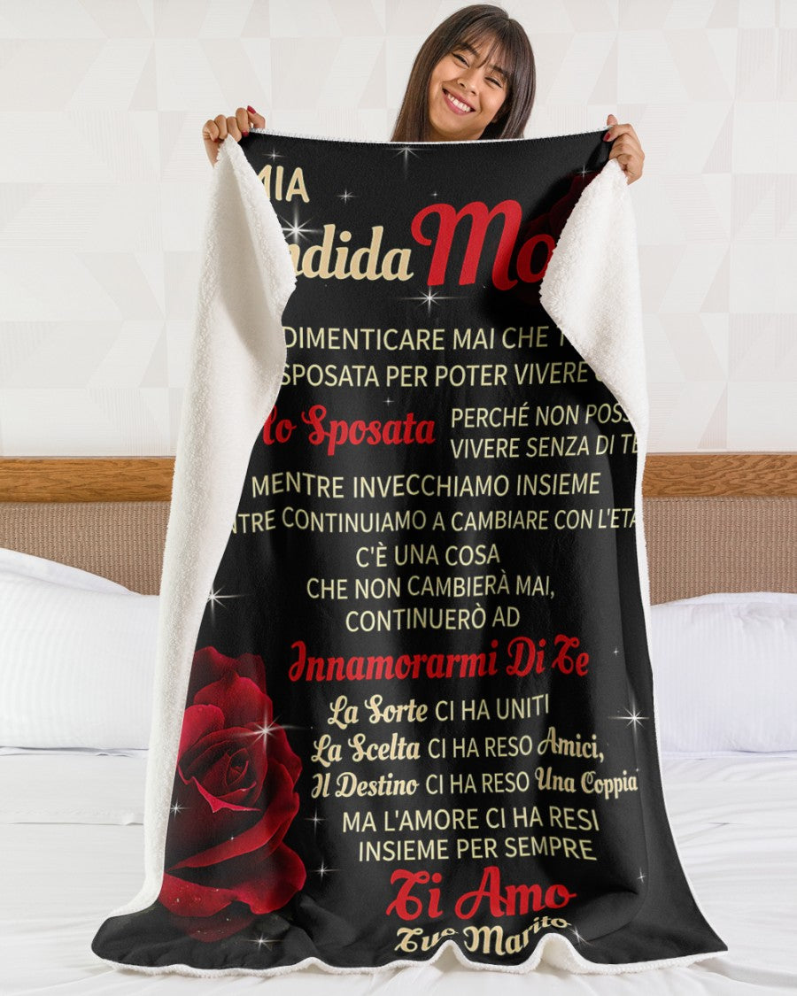 Coperta in Pile Regalo per Moglie da Marito – Idea Regalo Romantica Anniversario e Compleanno (SKU2605-367)