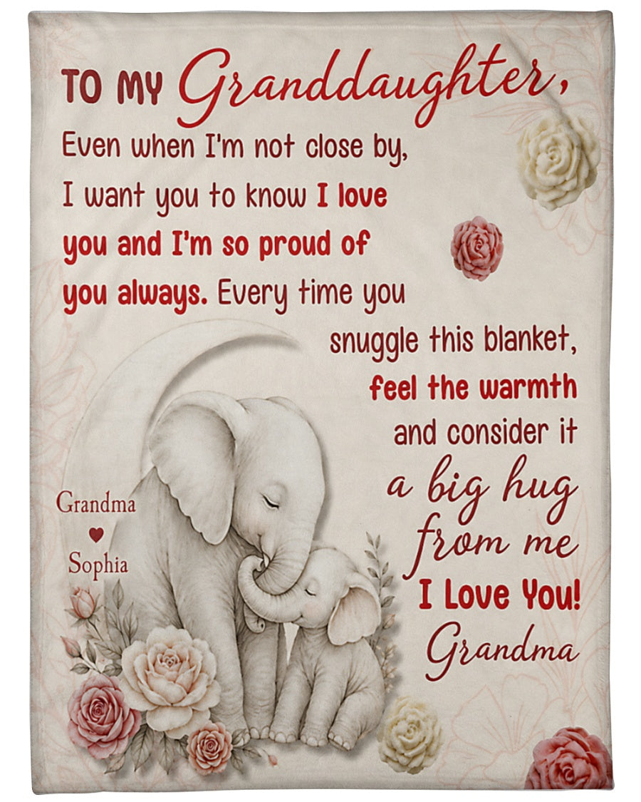 BLANKET - FROM GRANDMA TO GRANDDAUGHTER - Consider It A Big Hug From Me - (SKU2606-17)