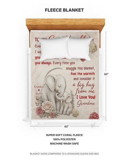 BLANKET - FROM GRANDMA TO GRANDDAUGHTER - Consider It A Big Hug From Me - (SKU2606-17)
