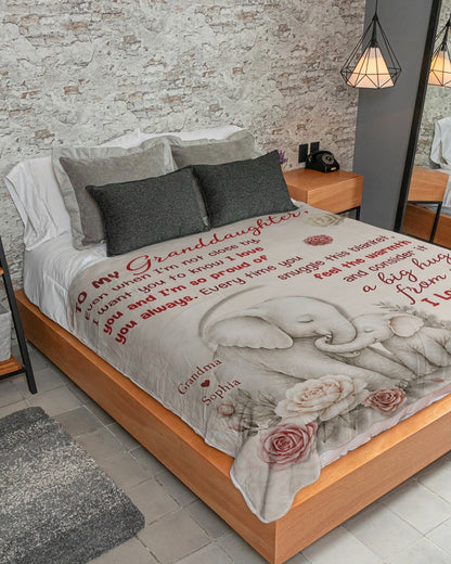 BLANKET - FROM GRANDMA TO GRANDDAUGHTER - Consider It A Big Hug From Me - (SKU2606-17)
