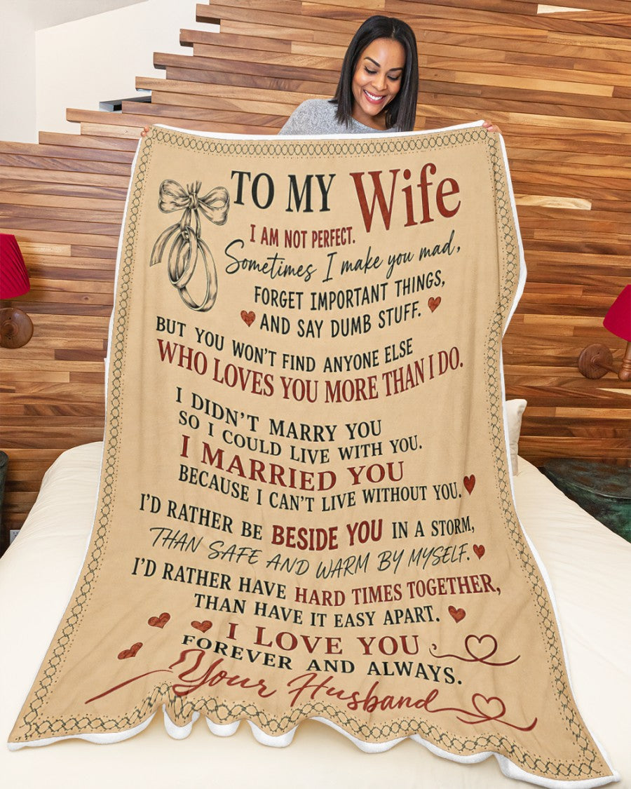 BLANKET - From Husband To Wife - I Love You Forever And Always - Meaningful Gift For Wife (SKU2608-55)