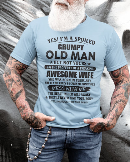 Awesome wife February - Perfect gift for husband From Wife - KATE02 (SKU96-68-02)