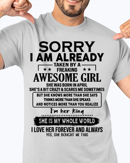 April - Awesome Girl born in April - Special gift for your boyfriend - From Wife KATE04 (SKU.AT16)