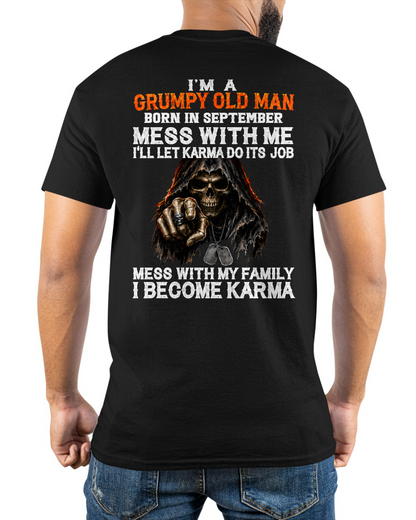 SEPTEMBER SHIRT - I'm A Grumpy Old Man Born In September - Funny Gift For Yourself - KATE09 (SKU2608-486-09)