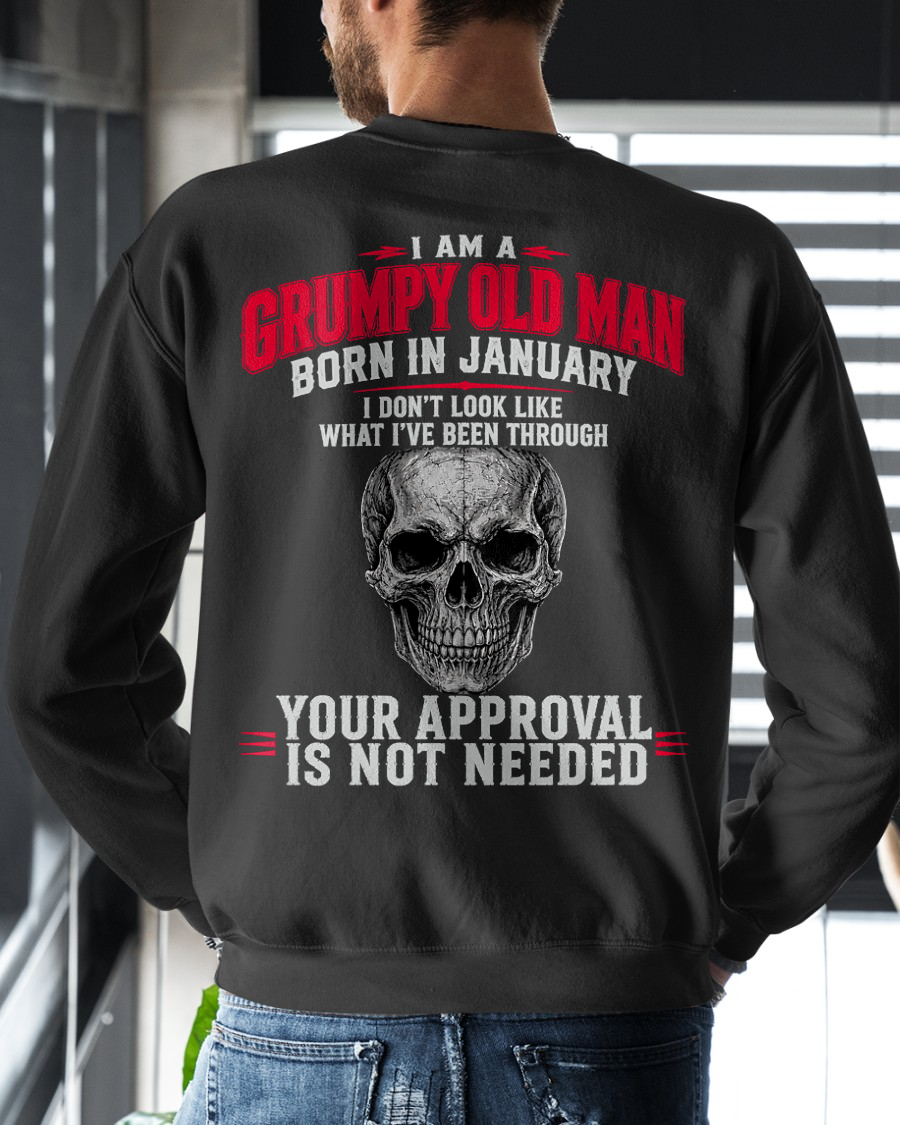 JANUARY SHIRT - I Am A Grumpy Old Man Born In January - Funny Gift For Yourself - KATE01 (SKU2608-551-01)