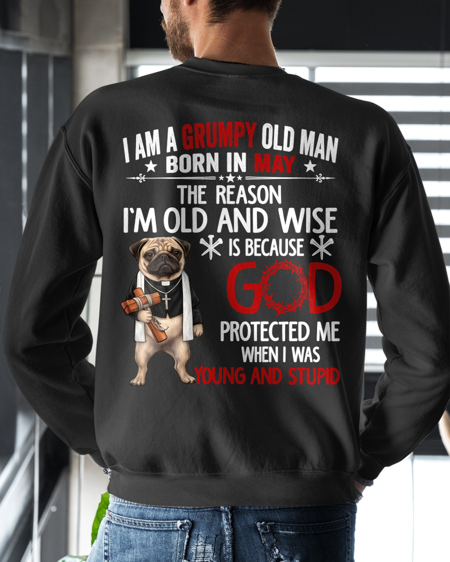 MAY – Grumpy Old Man Born In May Shirt – Funny Dad Grandpa Husband Birthday Idea (SKU2604-209-05)